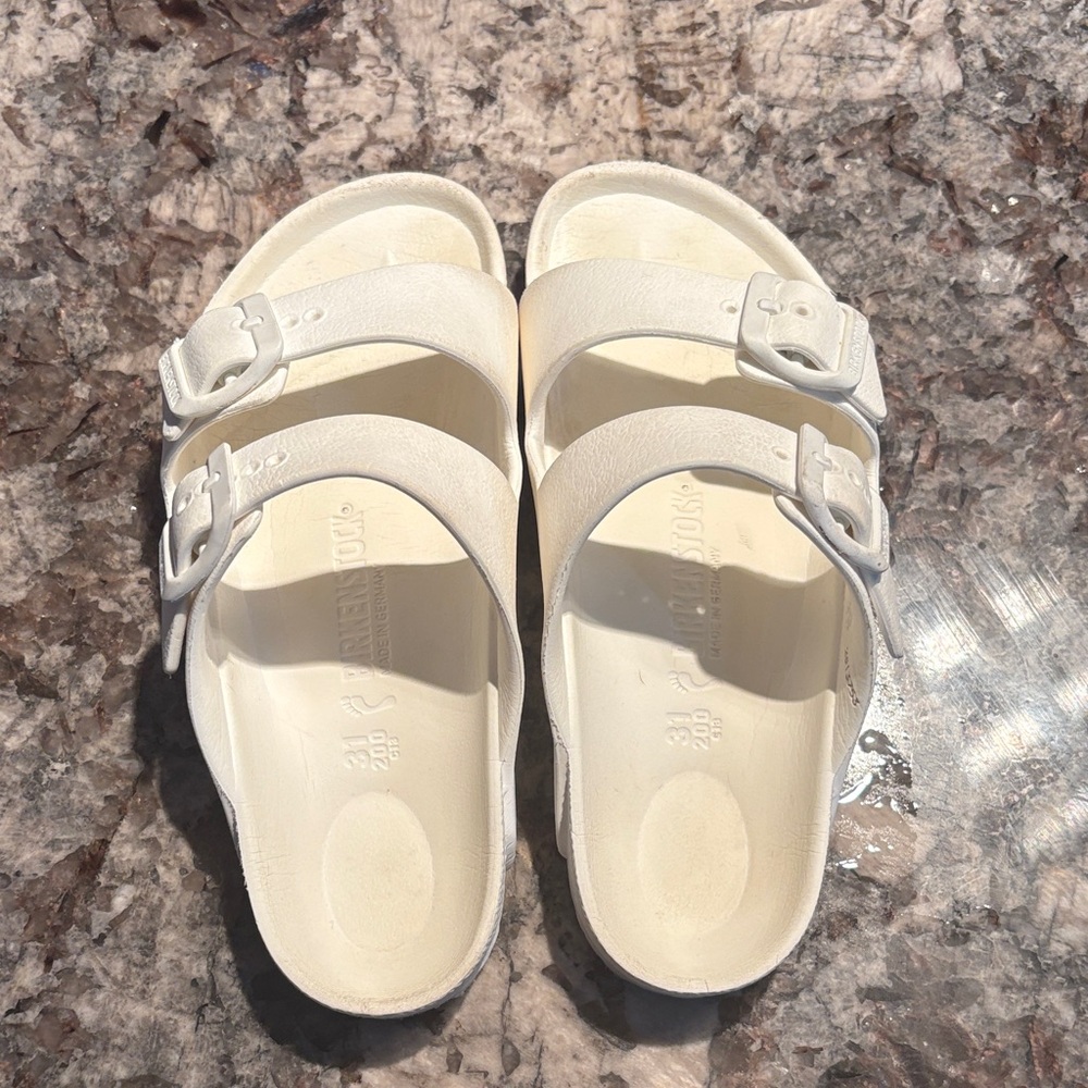 Birkenstock Kids Cream Double-Strap Sandals